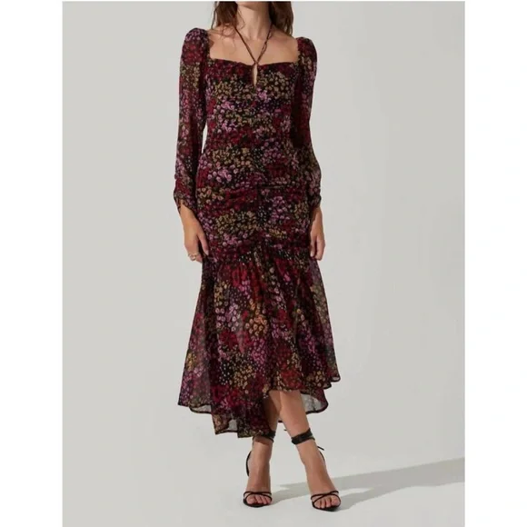athena burgundy dress Athena Burgundy & Brown Embellished Maxi Dress – athenalifestyle.com main image 1